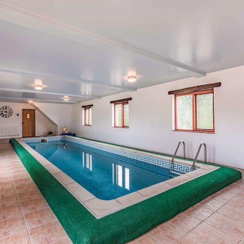 Make splashing about the private indoor heated pool your only firm plan for the day