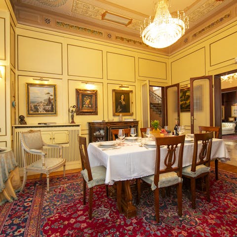 Serve up a delicious Italian feast in the formal dining room