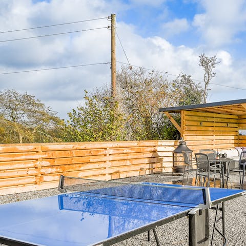 Challenge someone to a game of table tennis before lunch