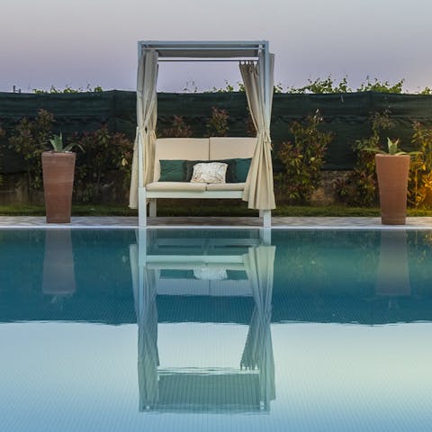 Enjoy a relaxing dip in the pool – or just lounge by the water, soaking up the sun