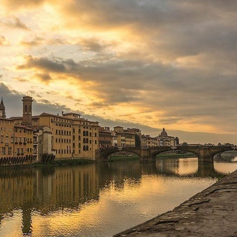 Admire the city views from Ponte alle Grazie, only a short stroll away