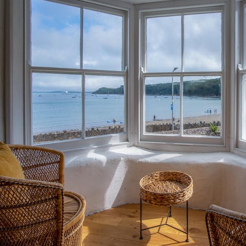 Sip your morning coffee in the sunny alcove with a view