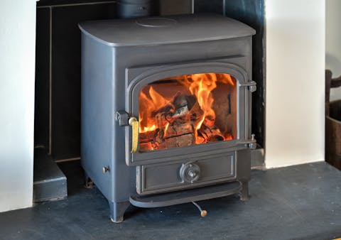 Curl up in front of the wood burning stove after the day's activities