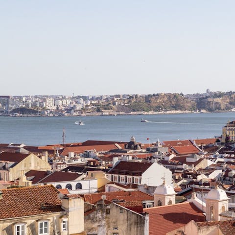 Lisbon is on your doorstep, from this stunning Alfama apartment high in the hills