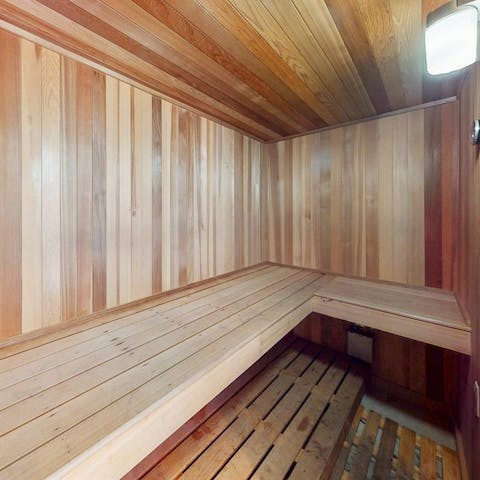Sweat it out in the home's sauna