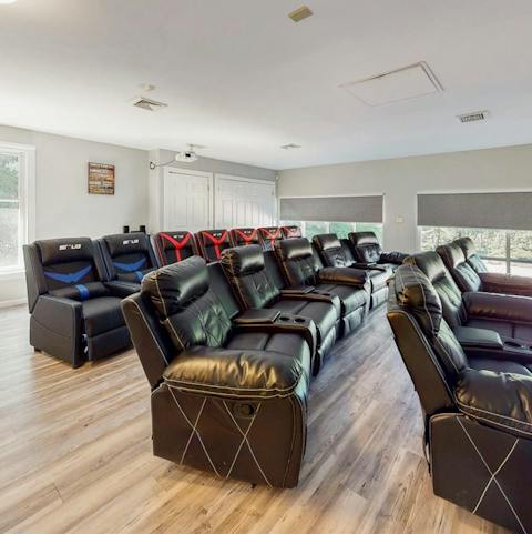 Screen a family favourite in the home's comfy cinema room