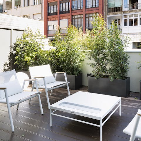 Serve up a bowl of olives and Catalan wine on your private terrace