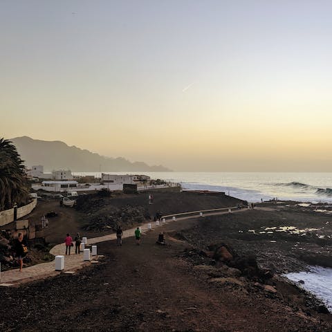 Explore Gran Canaria's coastline – Playa de Meloneras is a ten-minute drive away