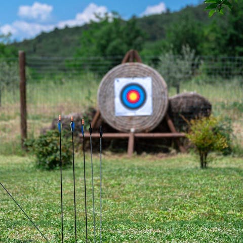 Try your hand at archery in the garden