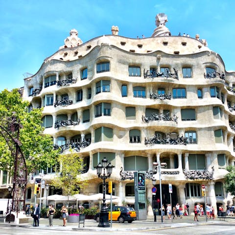 Stroll half an hour through the historic streets to reach Passeig de Gracia