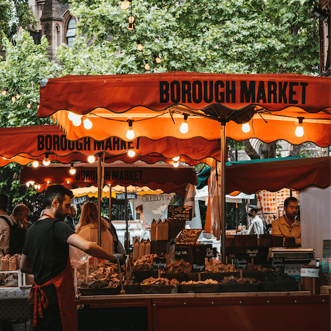 Visit nearby Borough Market for fresh produce and tasty street food