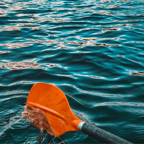 Try your hand at paddleboarding on the lake