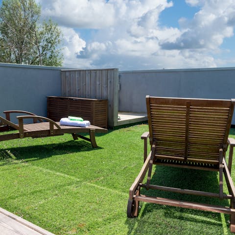 Catch some rays on the suntrap of a rooftop terrace