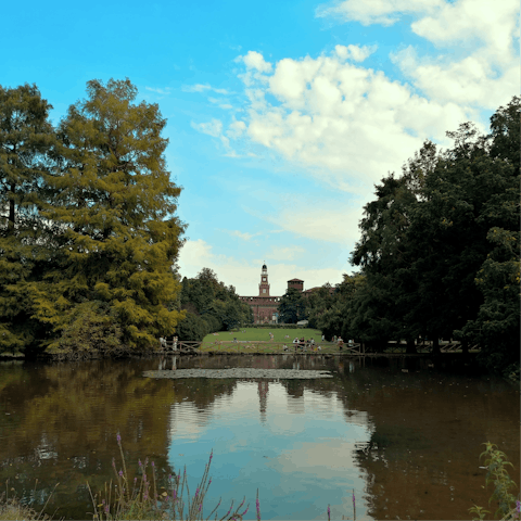 Enjoy a relaxing stroll around nearby Sempione Park