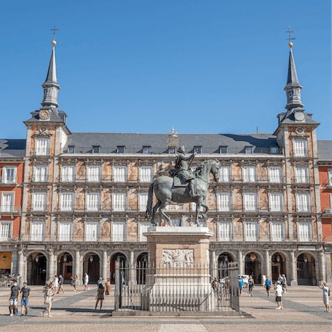 Visit Plaza Mayor, a must-see while in Madrid