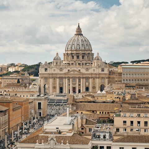 Explore historic Vatican City, 750 metres away from your home