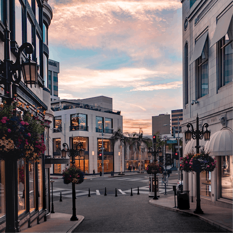 Enjoy a shopping spree on Rodeo Drive in Beverly Hills