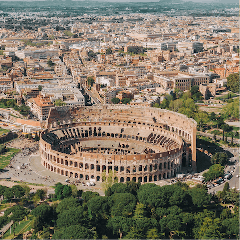 Marvel at the beauty of The Colosseum, just a two-minute walk away 