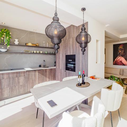 Whip up a Spanish feast in the fully equipped kitchen