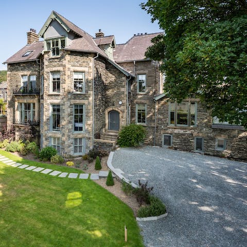 Stay in part of a grand residence in the town