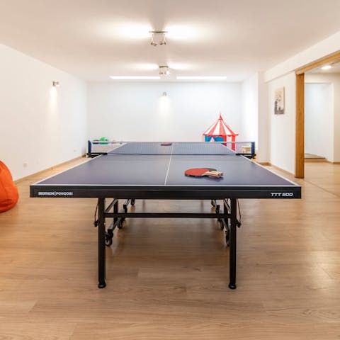 Challenge your friends or family to a game of table tennis