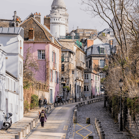 Stay in the former artist hangout of Montmartre, a beautiful neighbourhood on a hill 