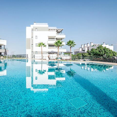Cool off from the Spanish sun with a dip in the communal pools