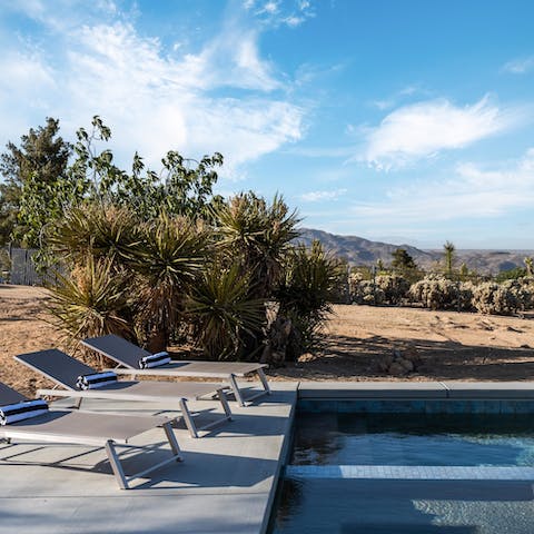 Cool off from the California heat in the swimming pool