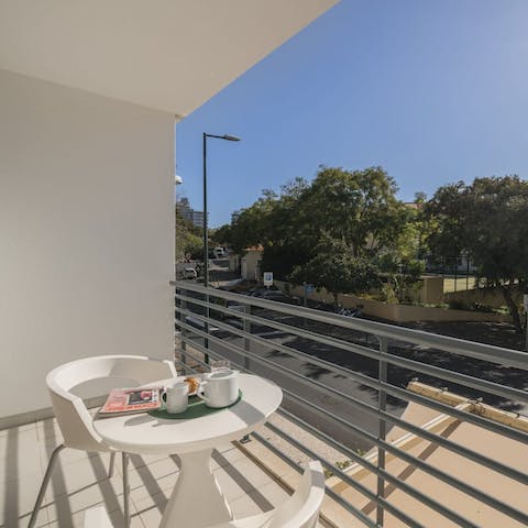 Make a cup of tea and have some quiet time on the balcony