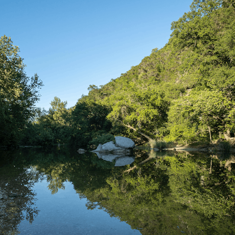 Get to the Barton Creek Greenbelt in under ten minutes and explore the many hiking trials