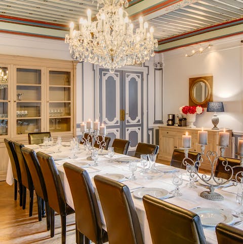 Host a feast fit for a king in this regal dining room