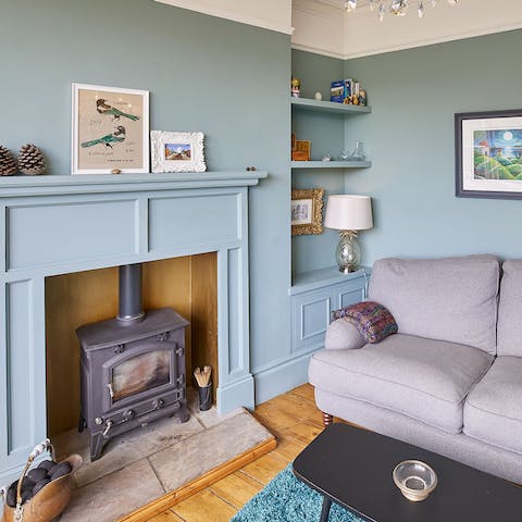 Enjoy warmth and comfort with cosy days reading and relaxing by the log burner