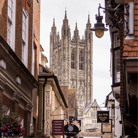 Visit the medieval walled city of Canterbury – it's a fifteen-minute drive away