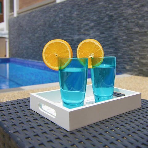 Relax by the pool with something refreshing