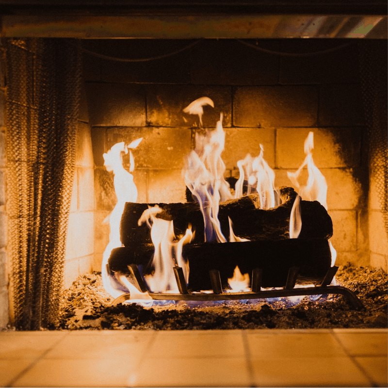 Get cosy by the fire after a day in the snow