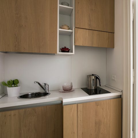 Take advantage of the kitchenette accompanied with each bedroom