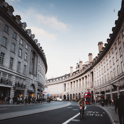 Indulge in some retail therapy on nearby Regent Street