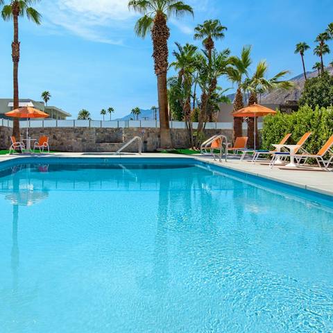 Catch some rays on the sun loungers and cool off in the refreshing swimming pool