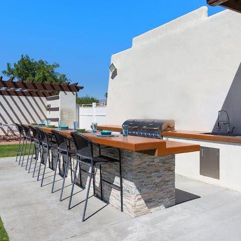 Outdoor breakfast bar for those sunny BBQs