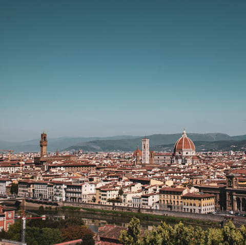 Wander twenty minutes to Piazzale Michelangelo to take in the views of Florence
