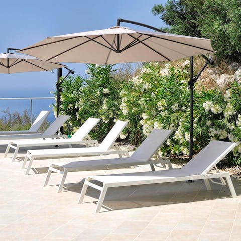 Soak up the sunshine or cool off in the shade on a comfortable lounger