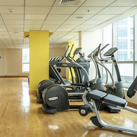 Enjoy a workout in the on-site fitness centre