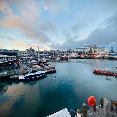 Walk to the V&A Waterfront to explore the shops and restaurants