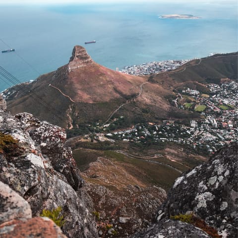 Take a fifteen-minute drive to Table Mountain, a must-visit in Cape Town