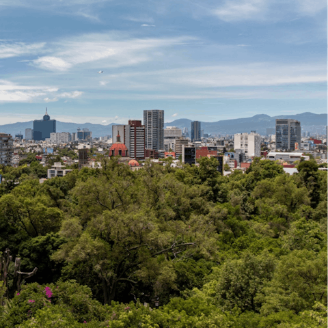 Discover the peaceful parks of Mexico City’s Condesa neighbourhood, just a short walk away
