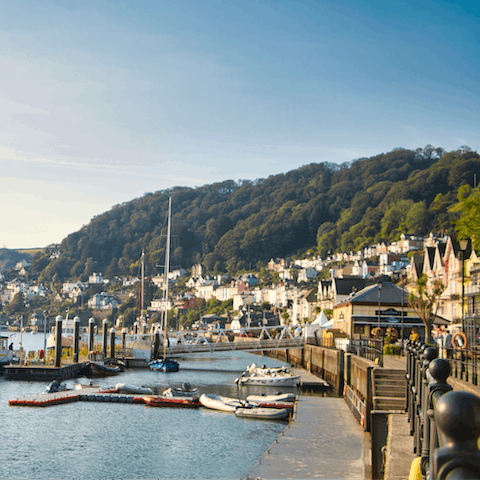 Take a leisurely stroll around Dartmouth Harbour, a five-minute walk away