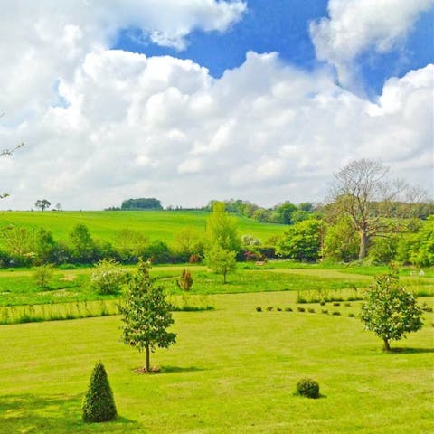 Ramble through acres of land and bask in the country views on your doorstep