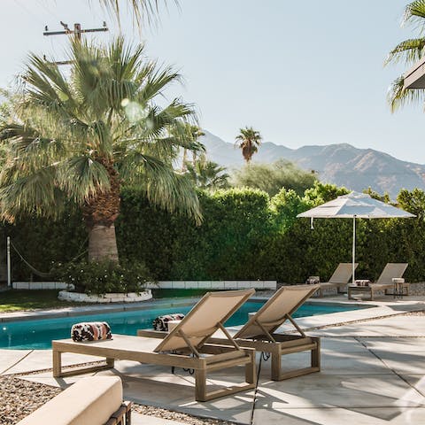 Soak up the desert sun by the pool