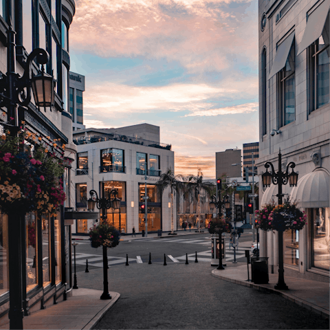 Shop on Rodeo Drive, a ten-minute drive away