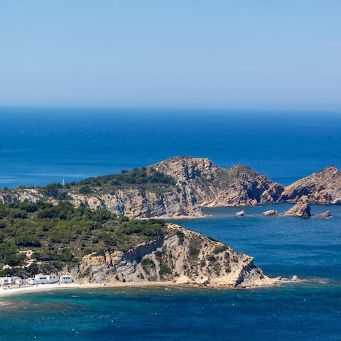 Explore the coast of Jávea – the nearest beach is 5 kilometres away